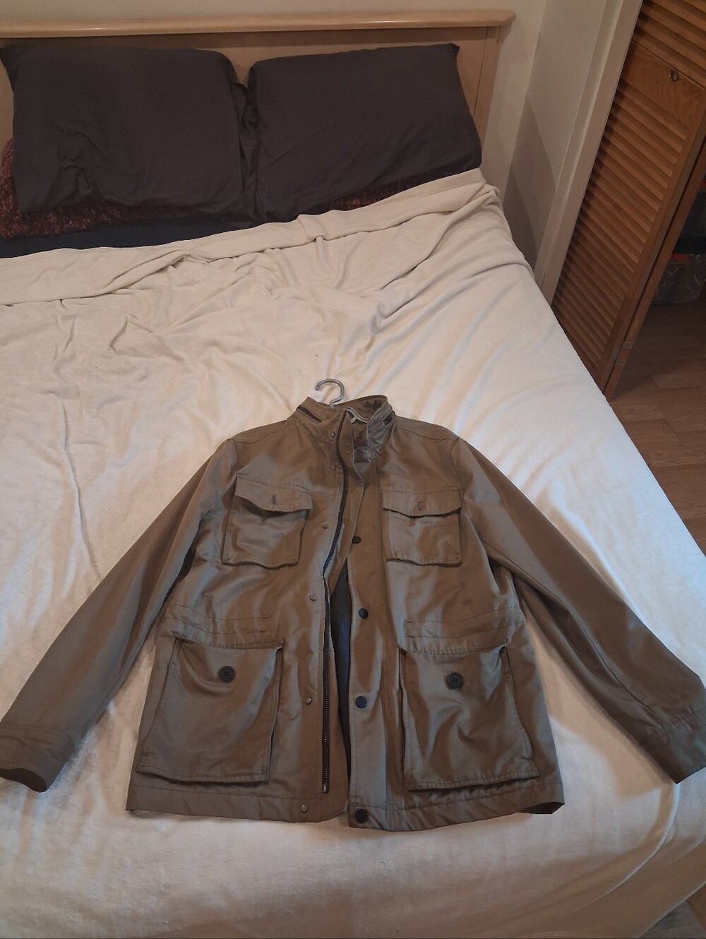 H&M Men's Military Field Jacket in Olive